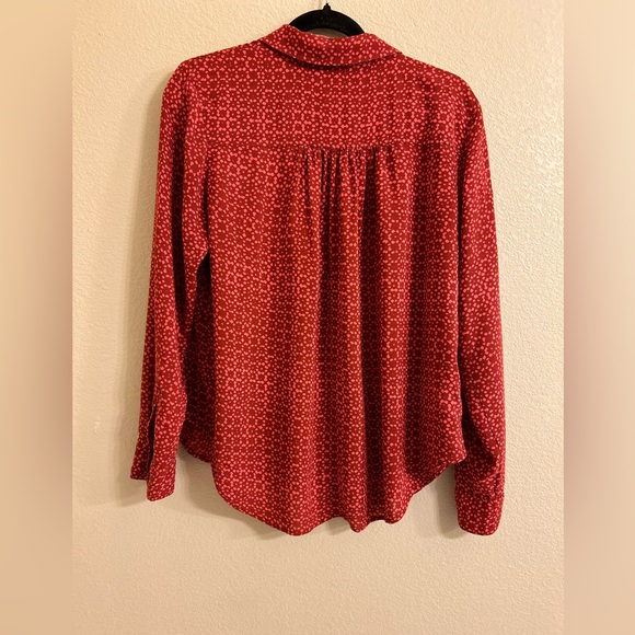 34.Holding Horses Women’s Long Sleeve Red Printed Blouse/Shirt. Size 8 - Picture 3 of 11